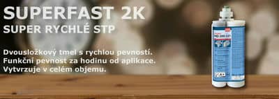 Super rychlé dvousložkové STP lepidlo SUPERFAST 2K